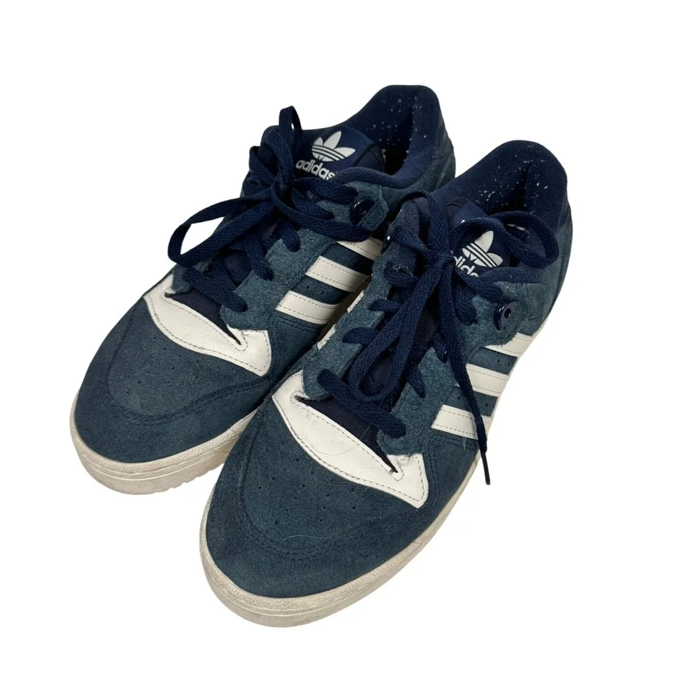 Adidas Rivalry Low Collegiate Navy Cloud White Suede IE9910 Men's 8 Women's 9